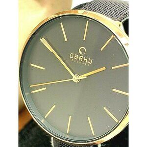 Obaku Denmark Women's Watch V211LXVNMN Brown Dial 36mm Quartz Purple Mes…